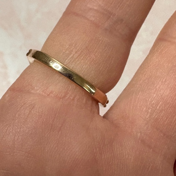 Black Sunstone & Rose gold vermeil over sterling silver ring. Size 9. - Picture 5 of 10